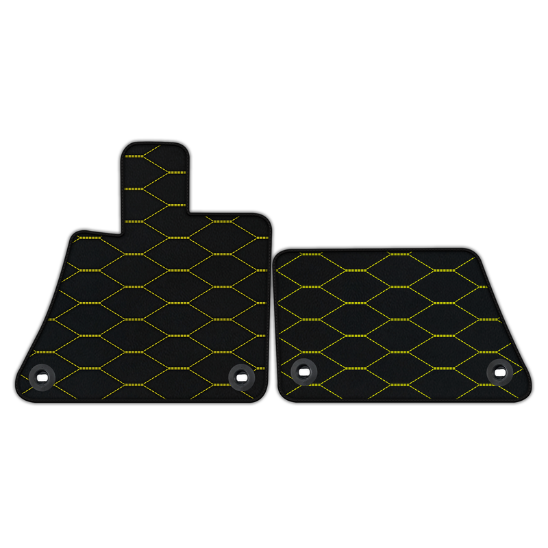 Customizable Leather Floor Mats with Viper Hex Pattern for Bugatti Veyron (2005-2015)