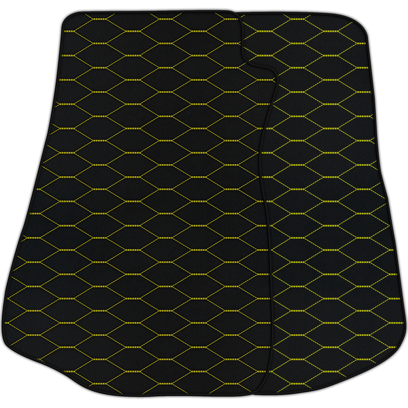 Customizable Leather Floor Mats with Viper Hex Pattern for Chevrolet Corvette C3 (1968-1982)