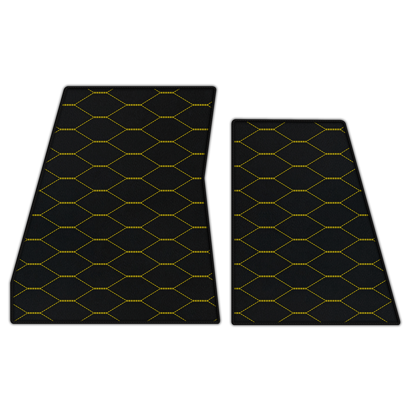 Customizable Leather Floor Mats with Viper Hex Pattern for Ferrari F80 (2025–2026)