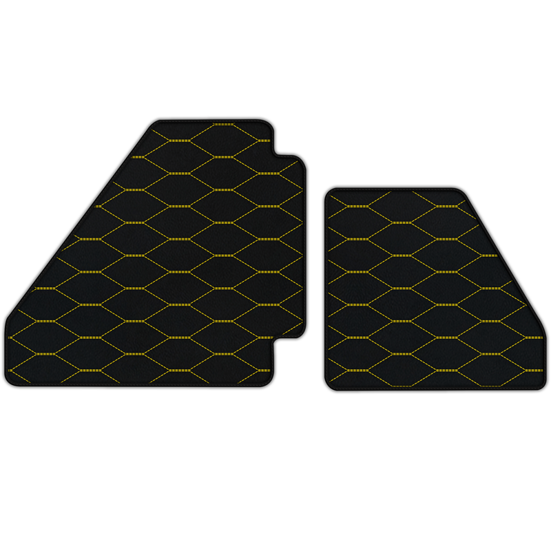 Customizable Leather Floor Mats with Viper Hex Pattern for Ferrari F40 (1987-1996)
