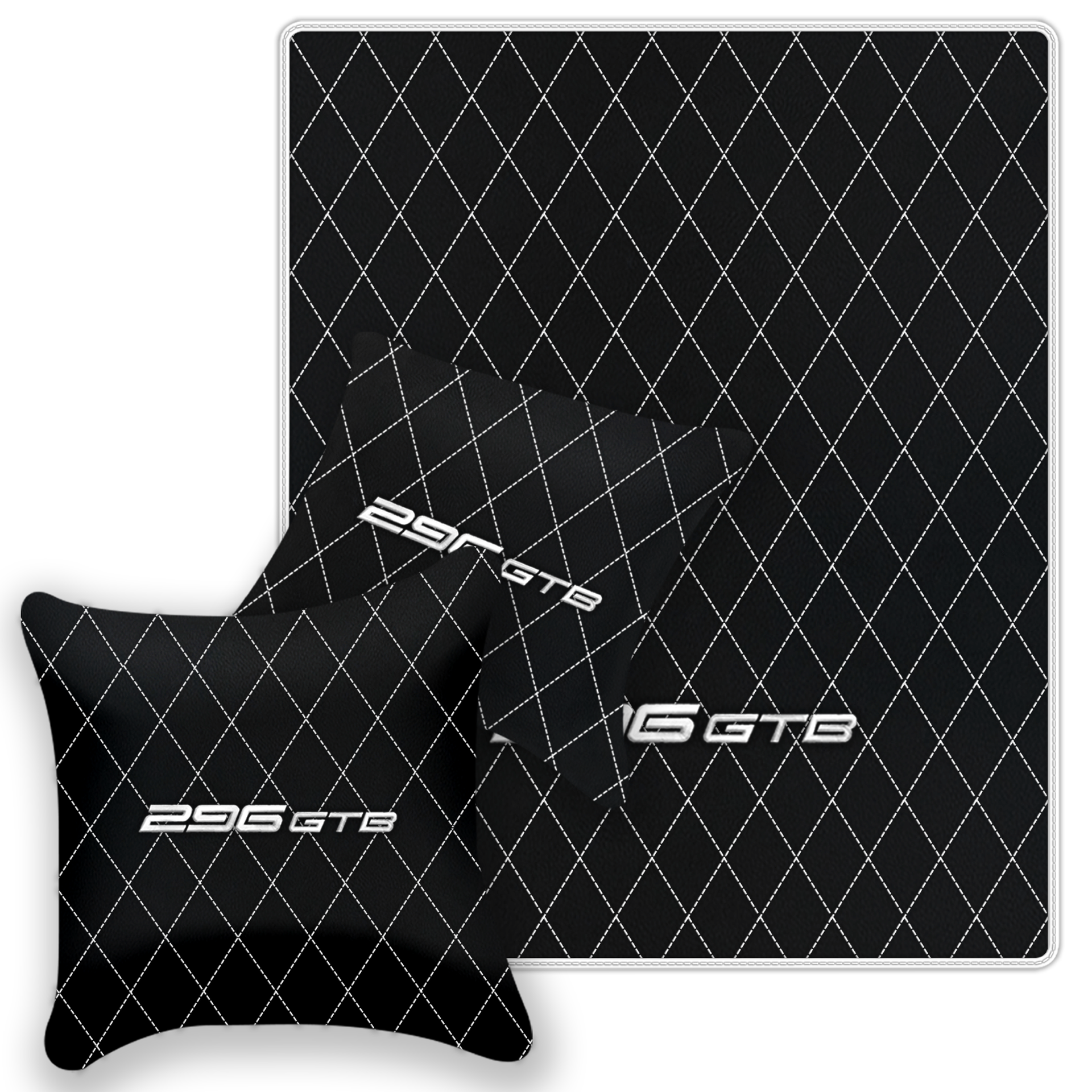 Premium Custom Black Leather Floor Mats for Ferrari FF (2011-2016)