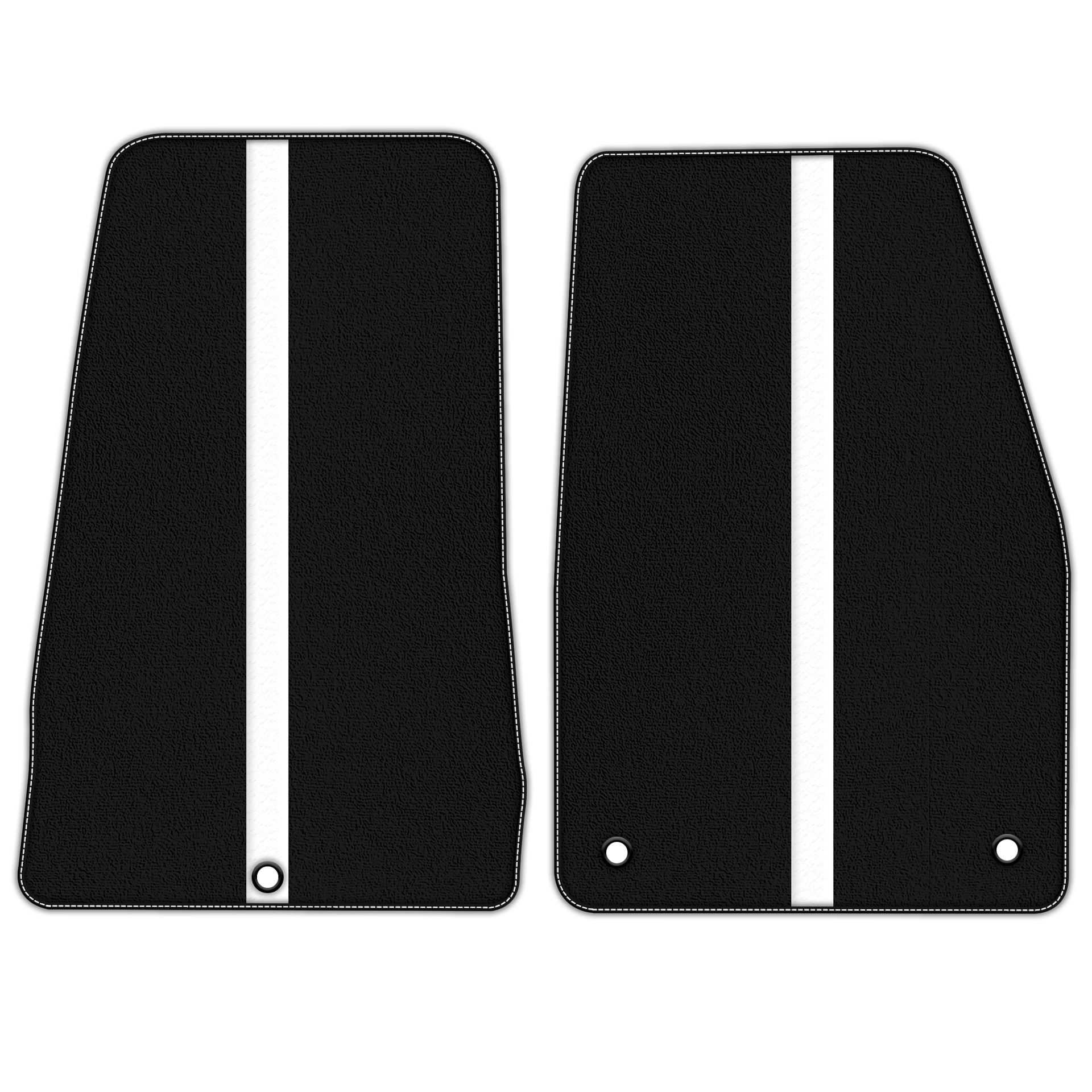 Black Floor Mats with Leather Line for Dodge Viper (2003-2006) - Various Colors