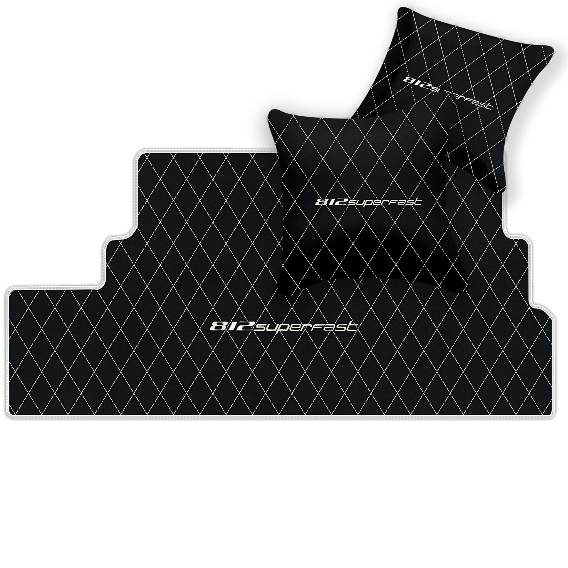 Premium Black Leather Floor Mats for Ferrari F12 (2012-2022)