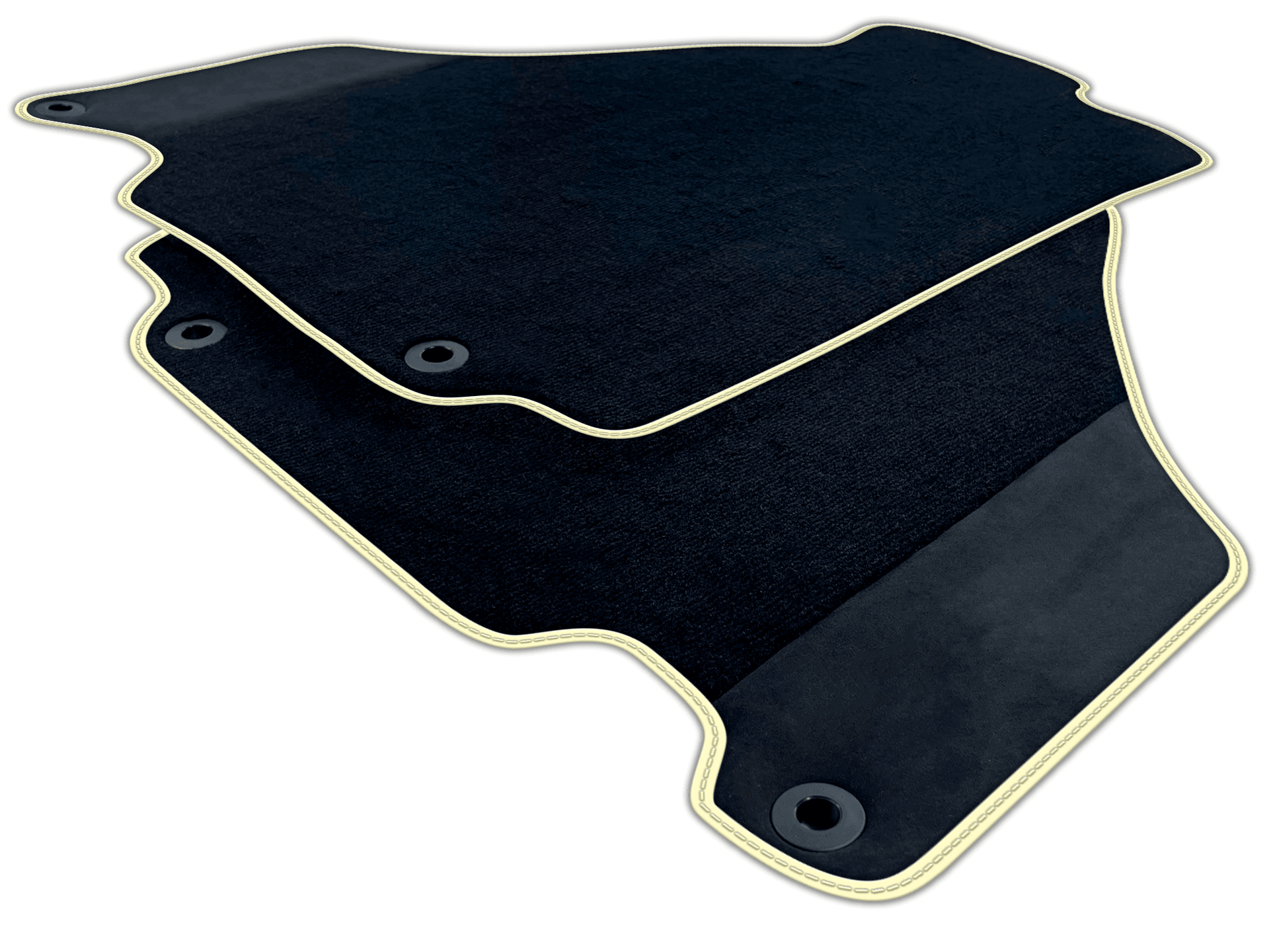 Black Floor Mats for Ferrari 360 (1999-2005) with Alcantara Leather | Various Trim Colors