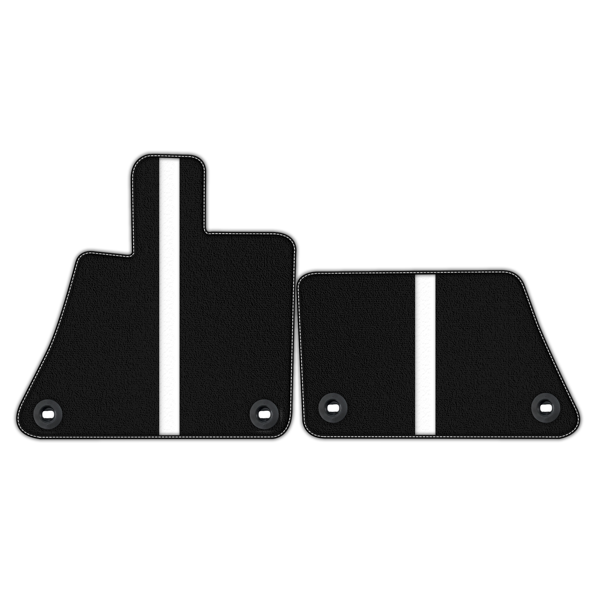 Black Floor Mats with Leather Line for Bugatti Veyron (2005-2015) - Various Colors