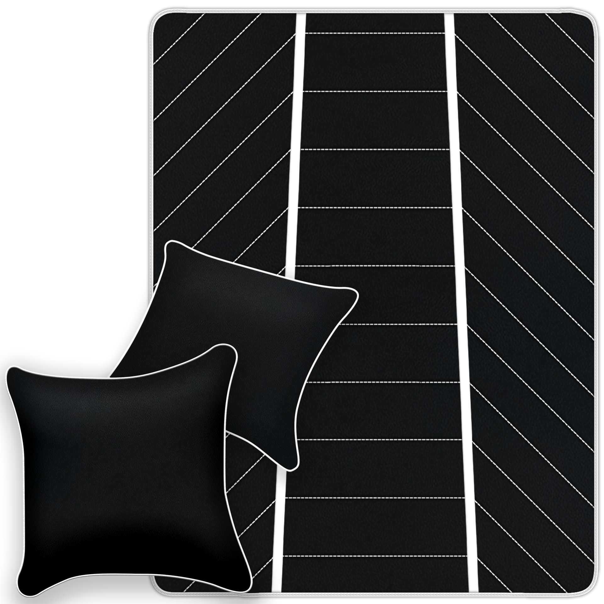 Premium Black Leather Floor Mats for Ferrari California | Full Set