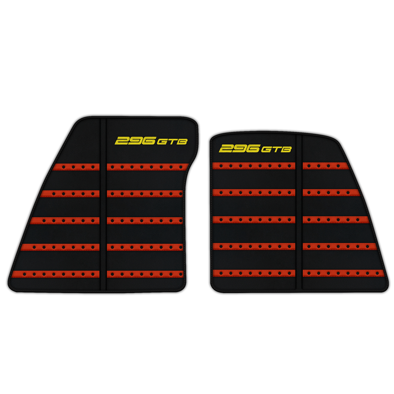Leather Floor Mats with Daytona Design for Ferrari 296 GTB (2022-2025)