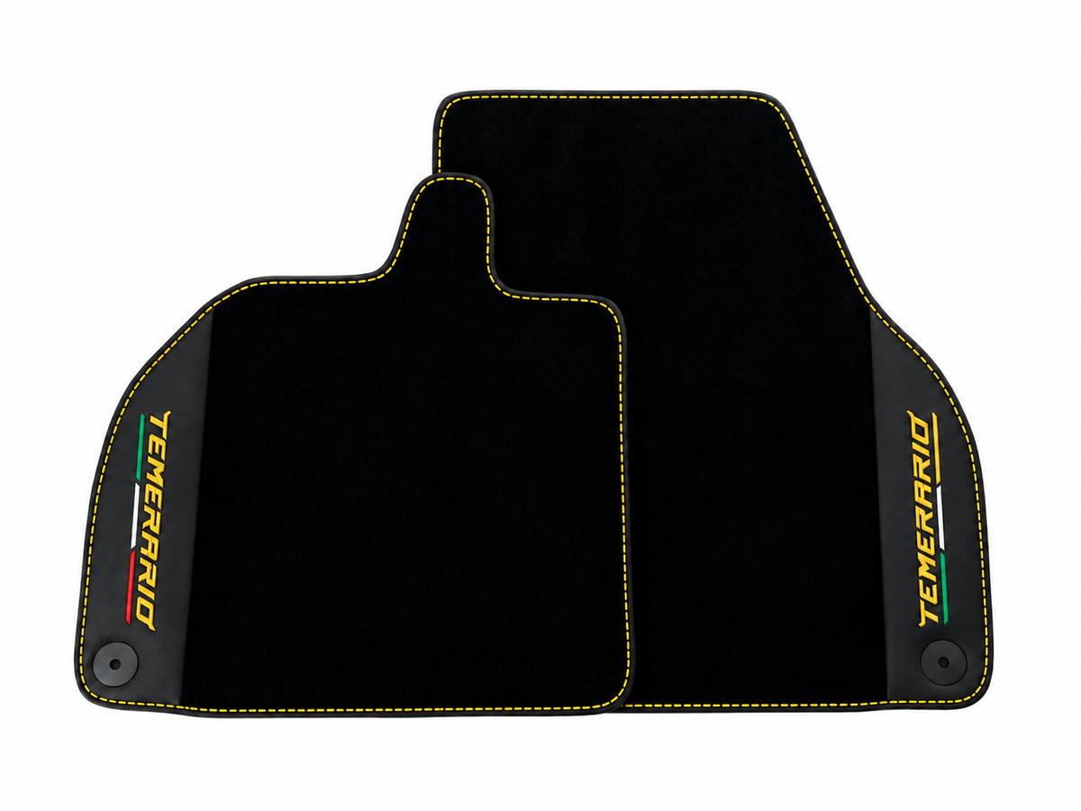 Orange Edition Leather Floor Mats for Lamborghini Temerario (2025-2026)