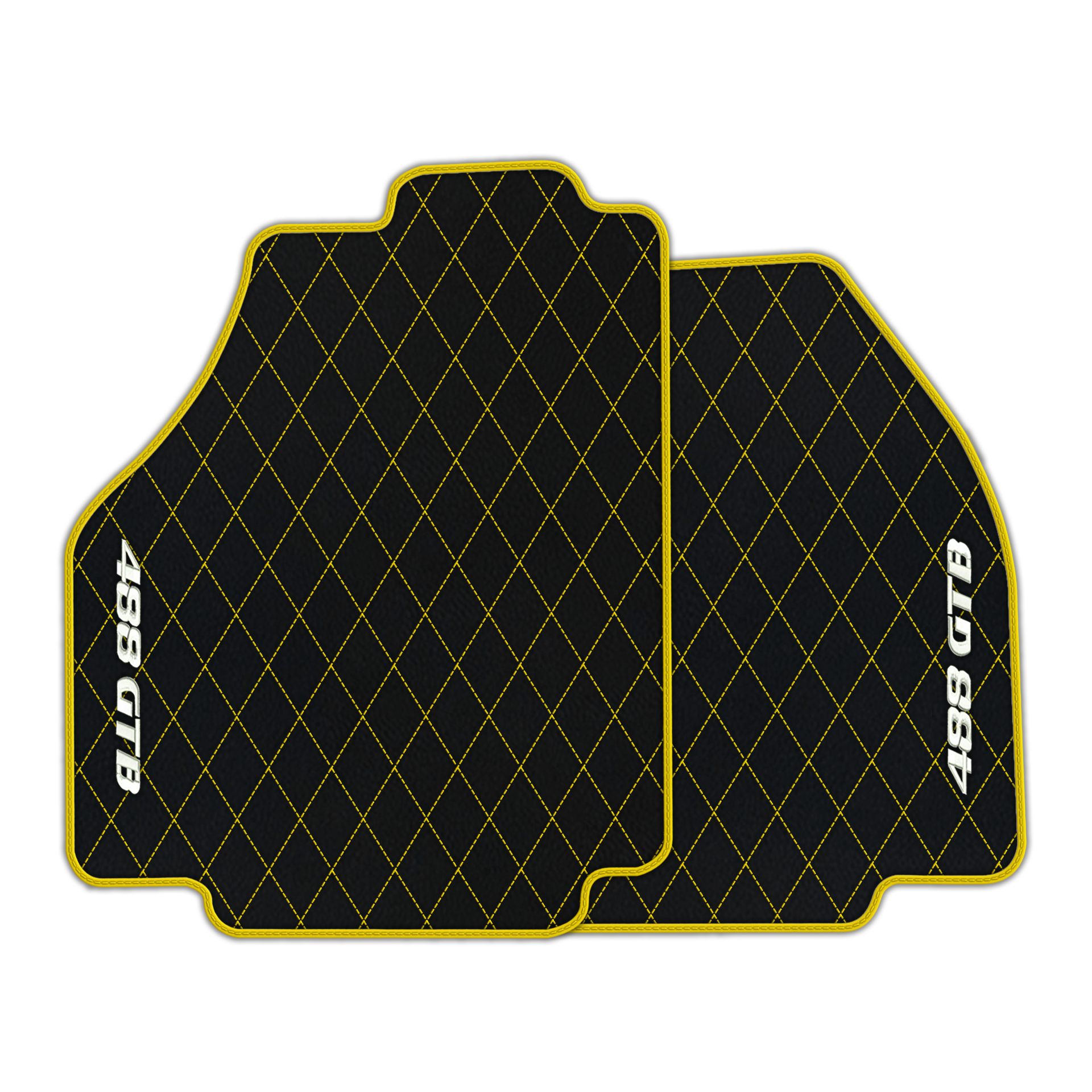 Premium Black Leather Floor Mats for Ferrari 458 Italia (2009-2015)
