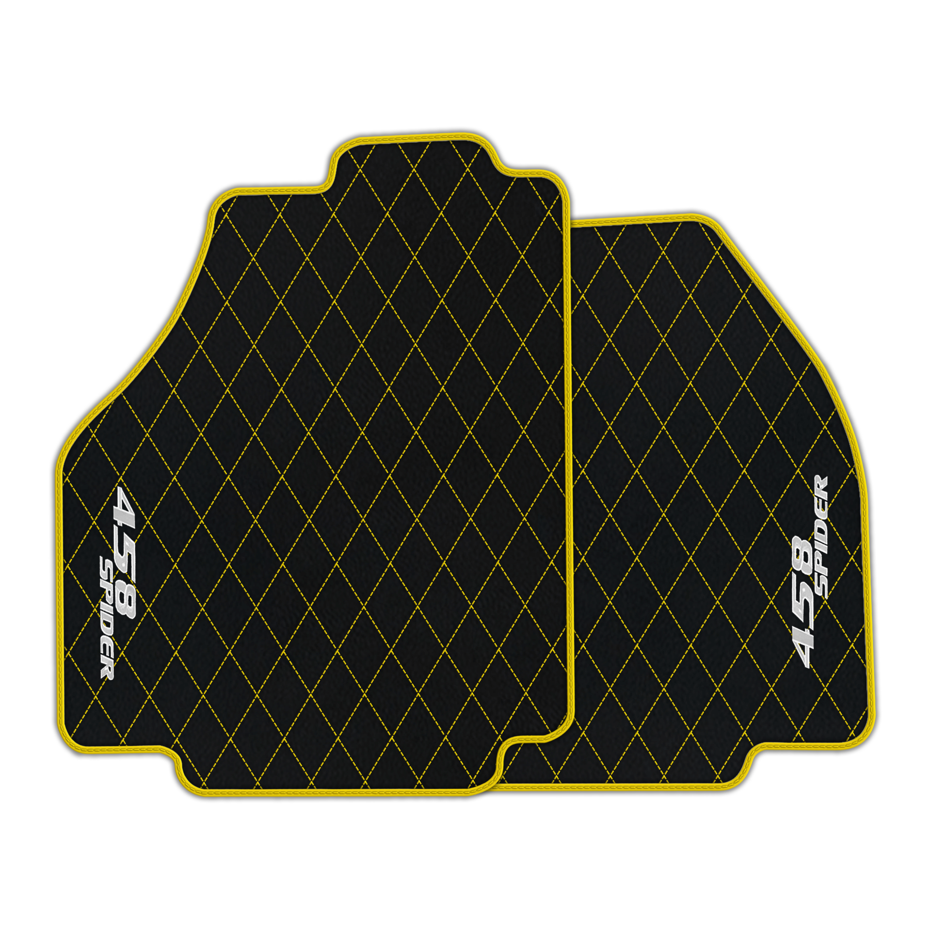 Premium Black Leather Floor Mats for Ferrari 458 Speciale (2012-2015)