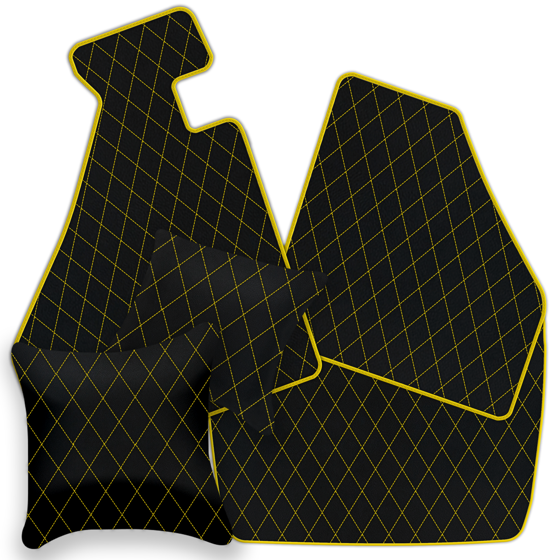 Custom Black Leather Floor Mats for Ferrari 612 Scaglietti (2005-2011)