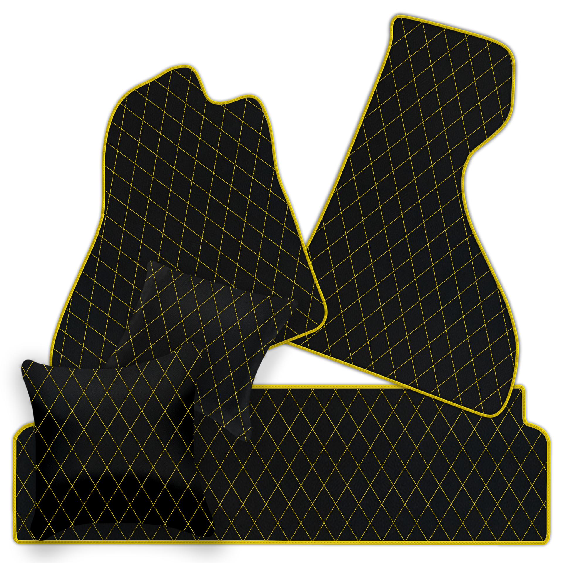 Premium Black Leather Floor Mats for Ferrari F8 Tributo (2019-2023)