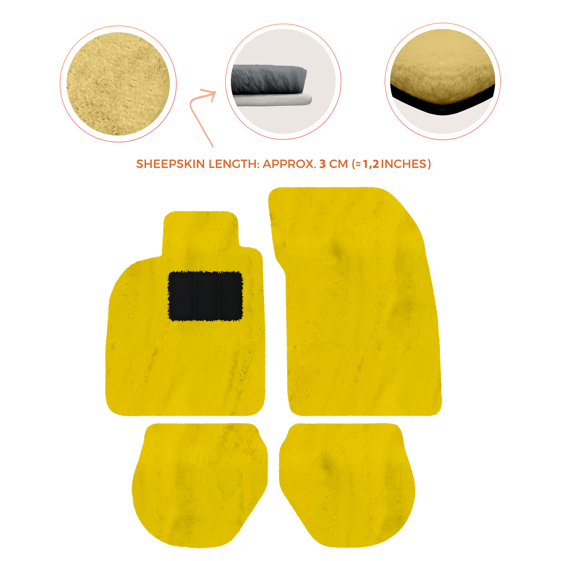 Customizable Leather Floor Mats with Hex Pattern for Porsche 911 - 993 (1994-1998) - AutoWin