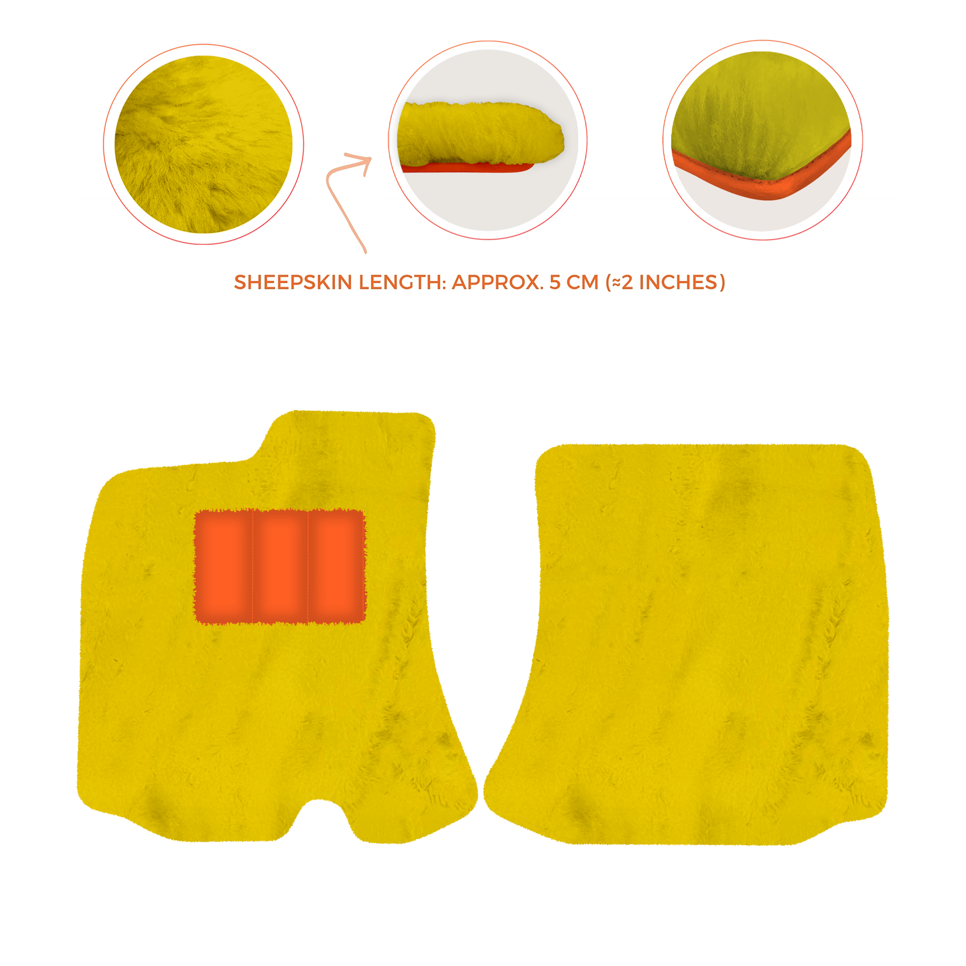 Premium Sheepskin Floor Mats for Bentley Arnage RL (1998-2009)