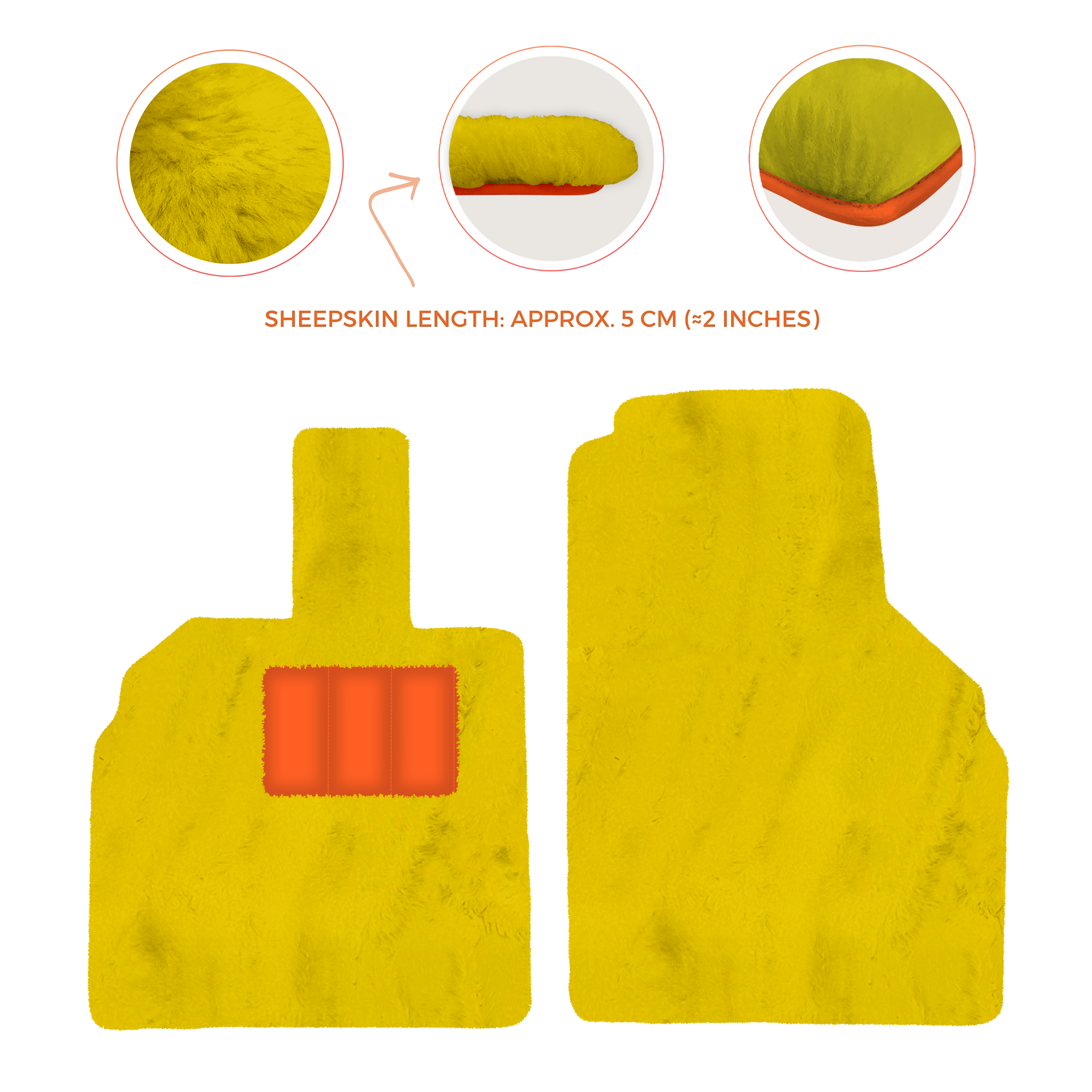 Luxury Sheepskin Floor Mats for Lamborghini Urus (2018-2026)