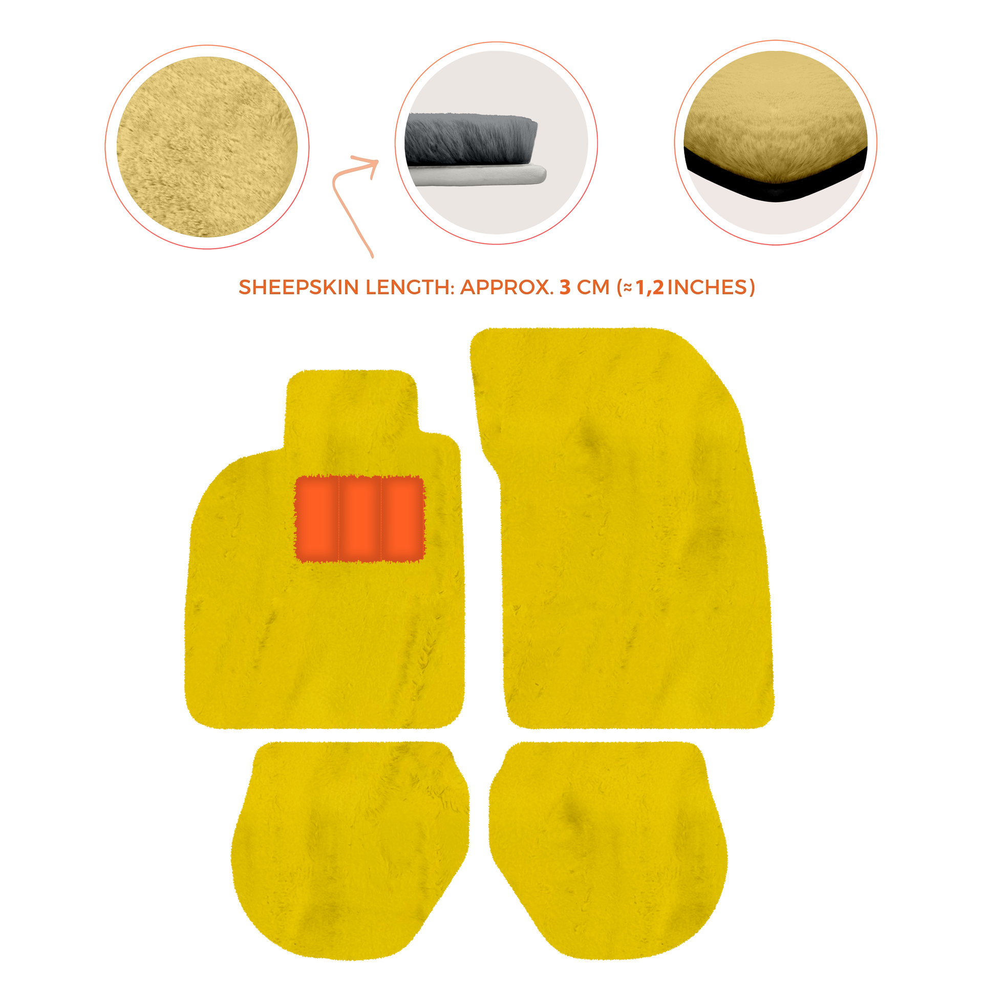 Customizable Leather Floor Mats with Hex Pattern for Porsche 911 - 993 (1994-1998) - AutoWin