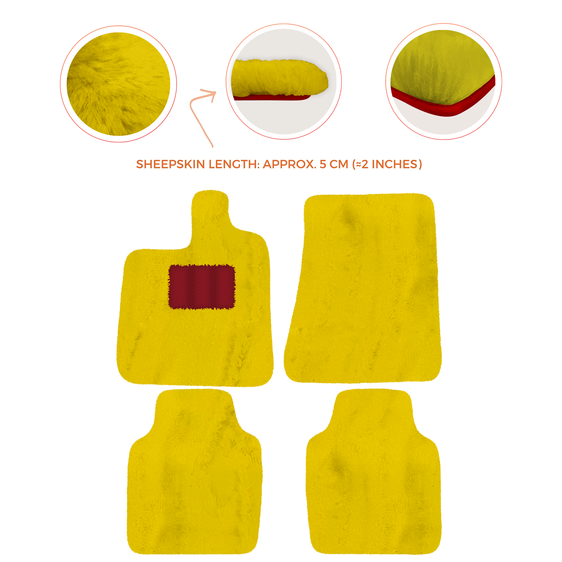 Premium Luxury Sheepskin Floor Mats for Ferrari Roma (2021-2024)