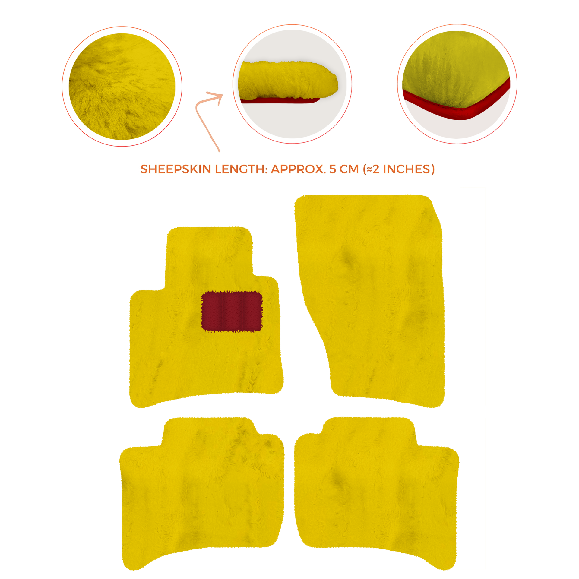 Premium Sheepskin Floor Mats for Porsche Cayenne (2010-2018)