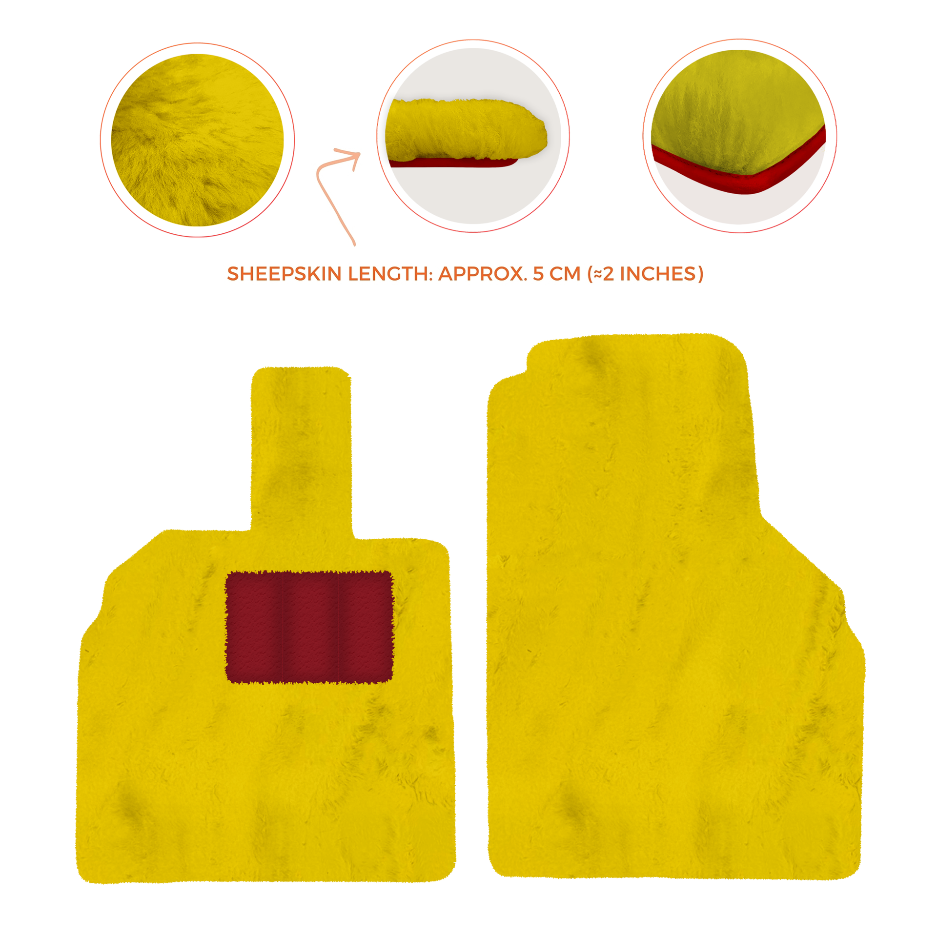 Luxury Sheepskin Floor Mats for Lamborghini Urus (2018-2026)