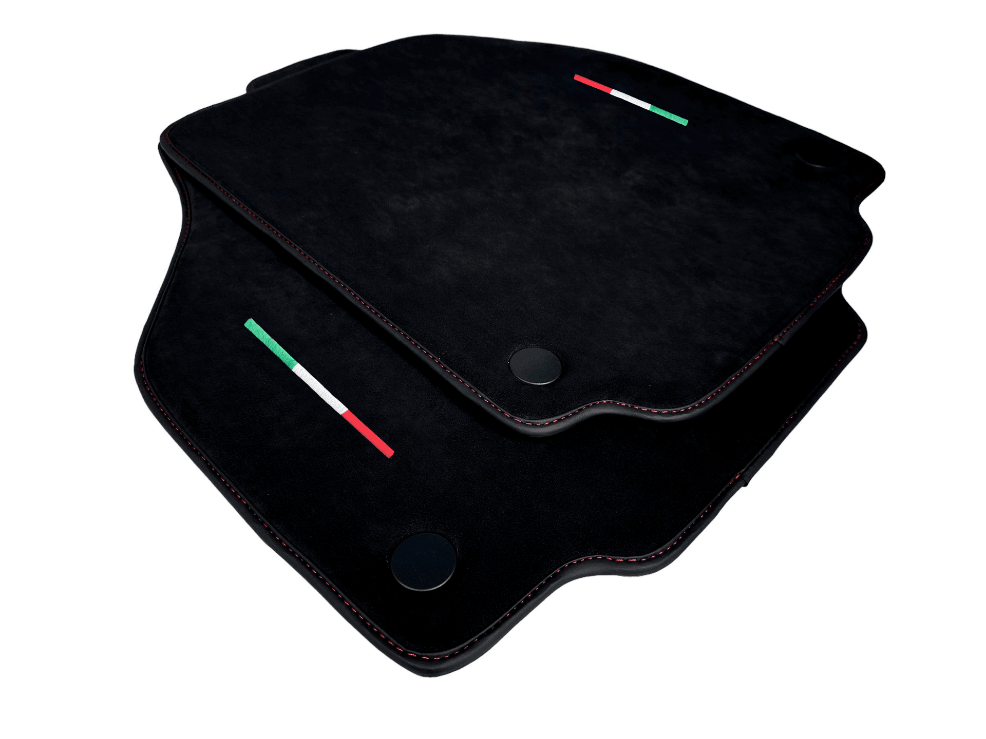 Alcantara Floor Mats for Ferrari 488 Spider 2016-2022 Red Sewing - AutoWin