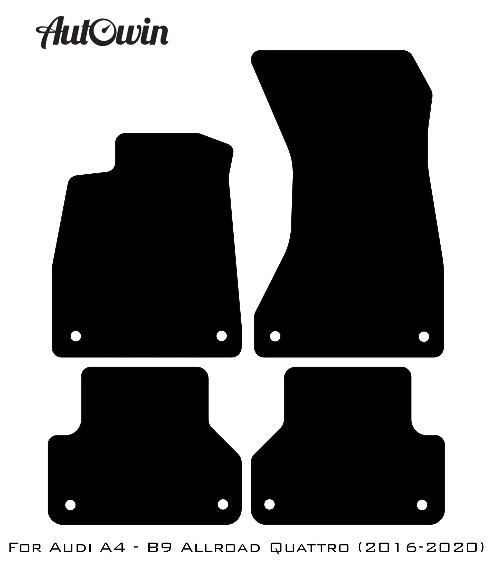 Beige Floor Mats for Audi A4 - B9 Allroad Quattro (2016-2020) | ER56 Design - AutoWin