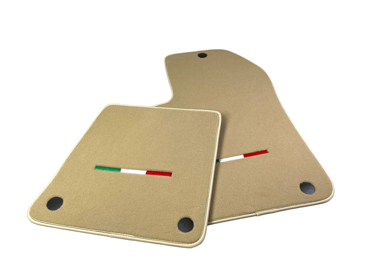 Beige Floor Mats For Ferrari 599 Coupe 2006-2012 Italian Edition - AutoWin