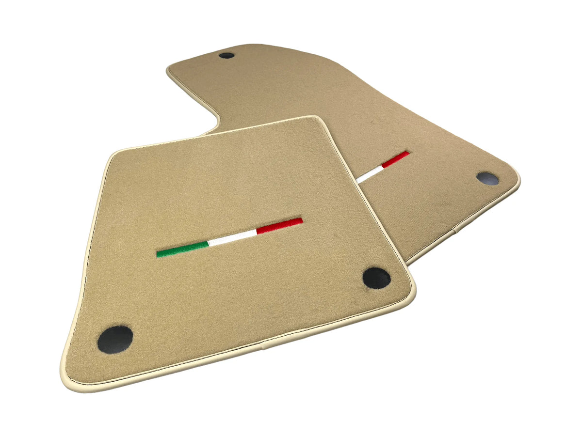 Beige Floor Mats For Ferrari 599 Coupe 2006-2012 Italian Edition - AutoWin