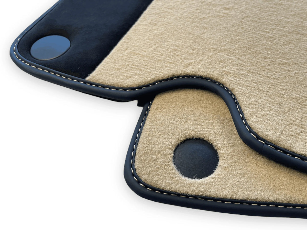 Beige Floor Mats For Ferrari California 2008-2014 With Alcantara - AutoWin