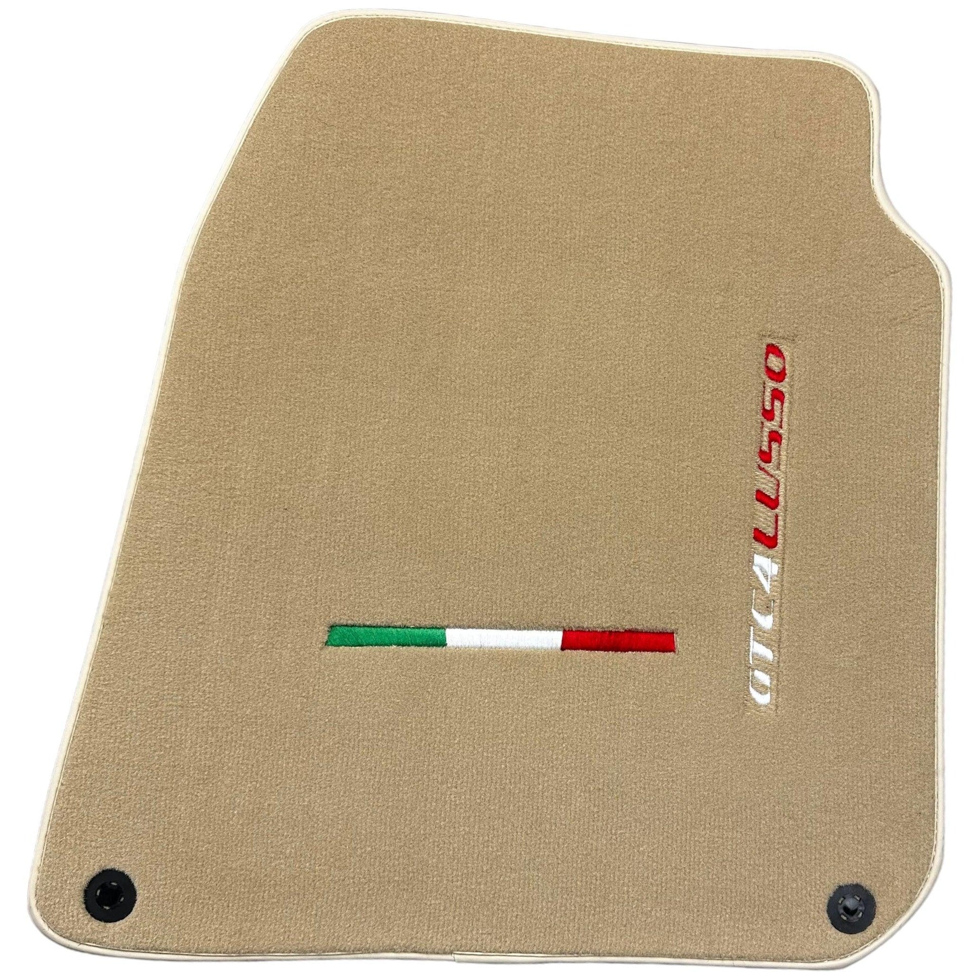 Beige Floor Mats for Ferrari GTC4 Lusso (2016-2023) Italian Edition - AutoWin