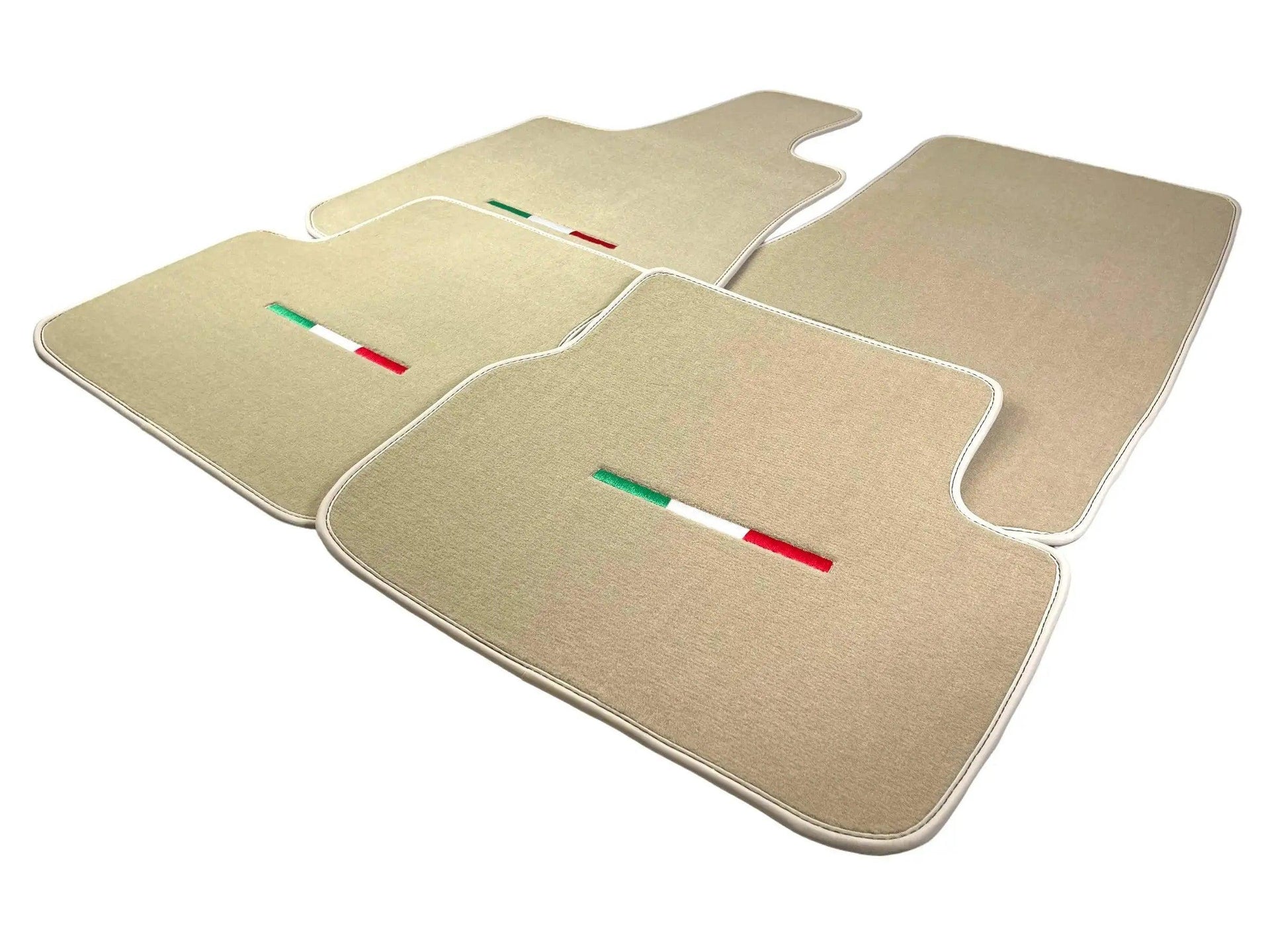 Beige Floor Mats For Maserati Coupé (2001-2007) Italy Edition - AutoWin