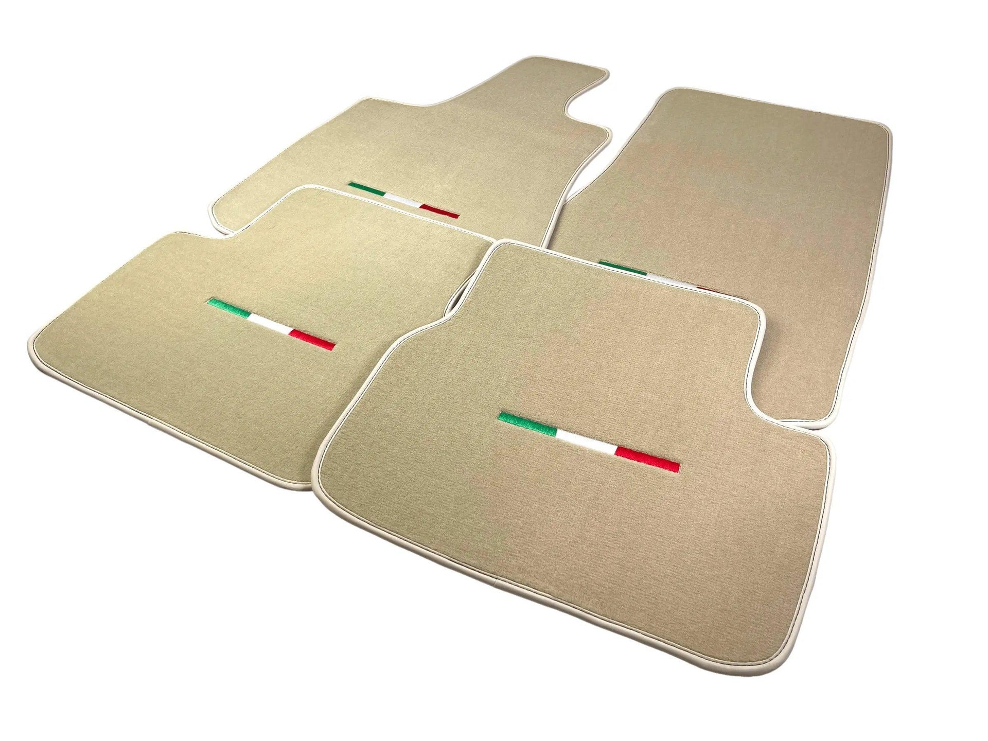 Beige Floor Mats For Maserati Ghibli 2013-2022 Italy Edition - AutoWin