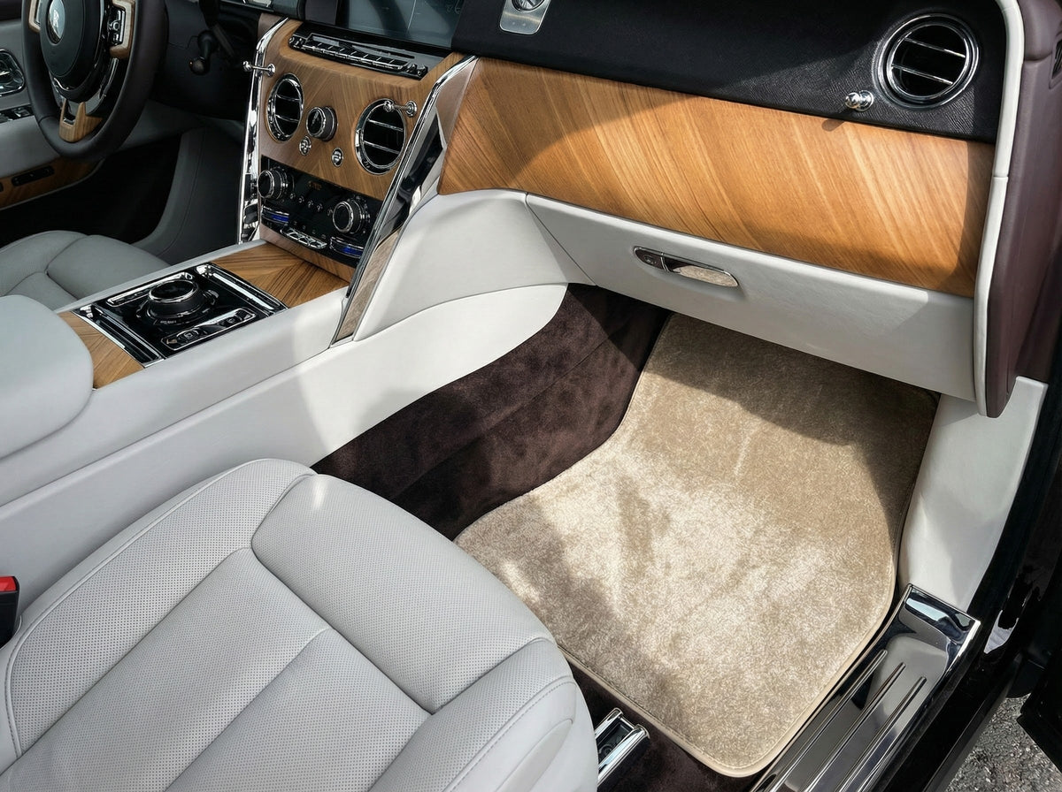 Beige Floor Mats for Rolls Royce Cullinan Rr31 2018-2023
