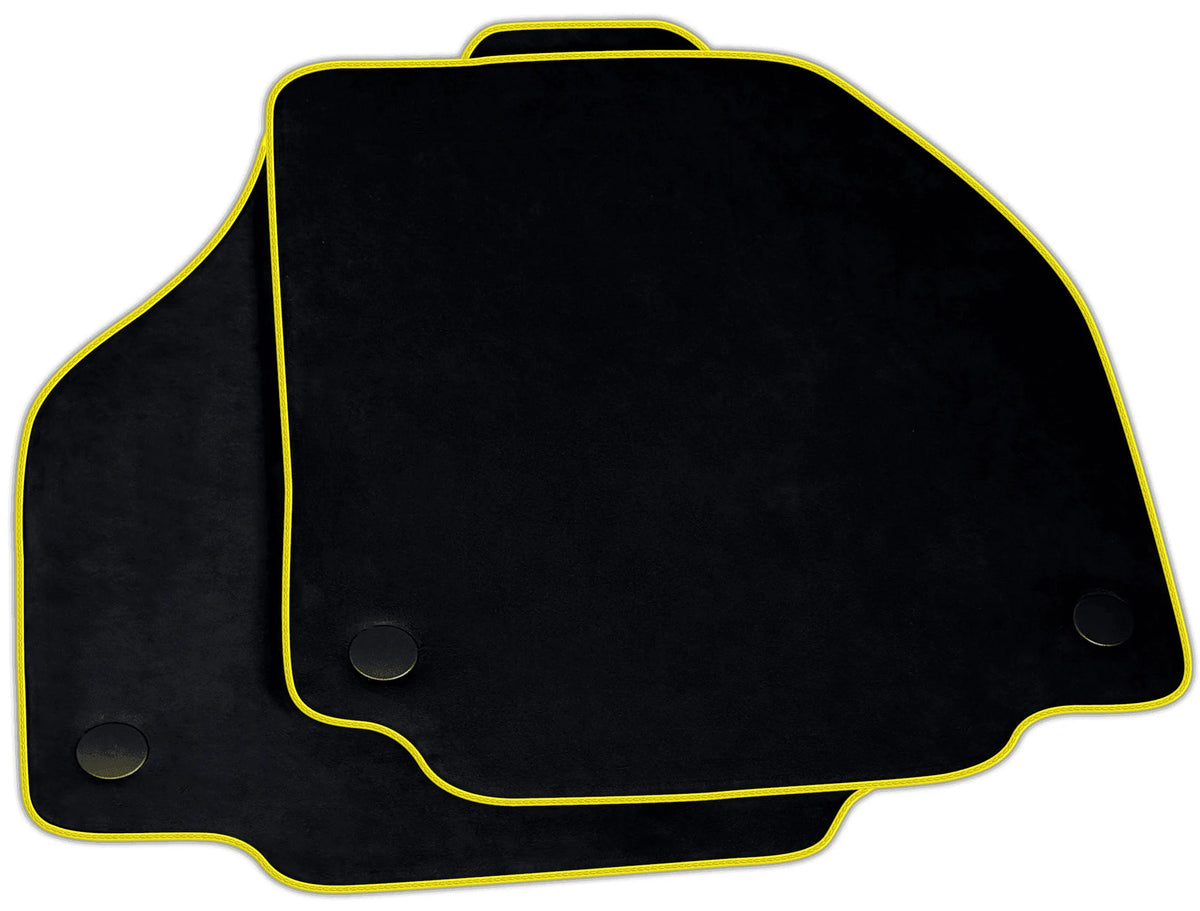 Black Alcantara Floor Mats for Ferrari F8 Spider (2019-2023) | Various Trim Colors