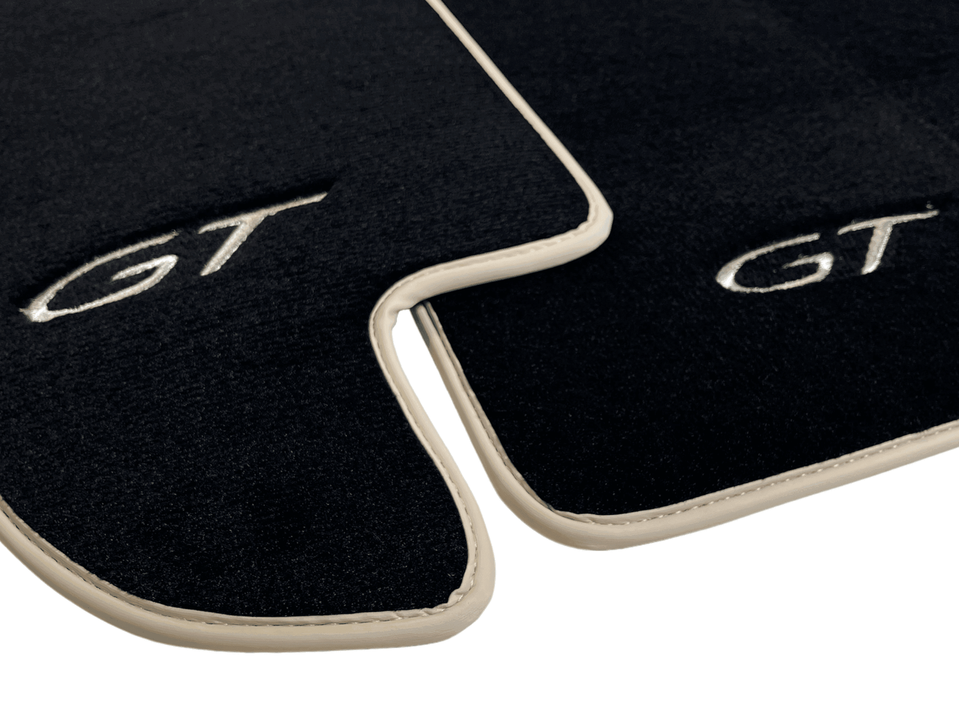 Black Floor Mats For Bentley Continental GTC (2006–2011) With Beige Trim - AutoWin