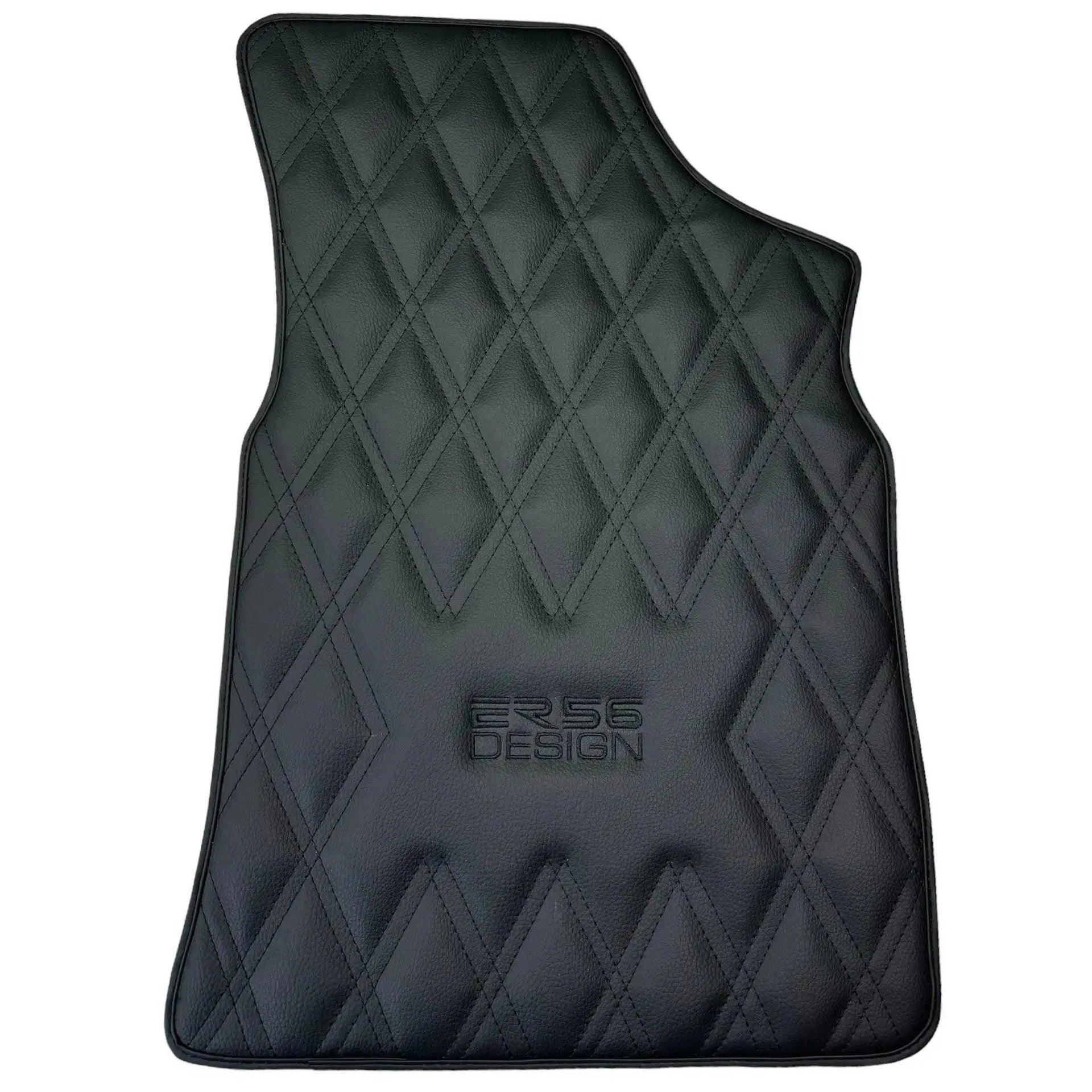 Black Floor Mats for Bentley Continental GTC (2011–2018) with Leather | ER56 Design - AutoWin
