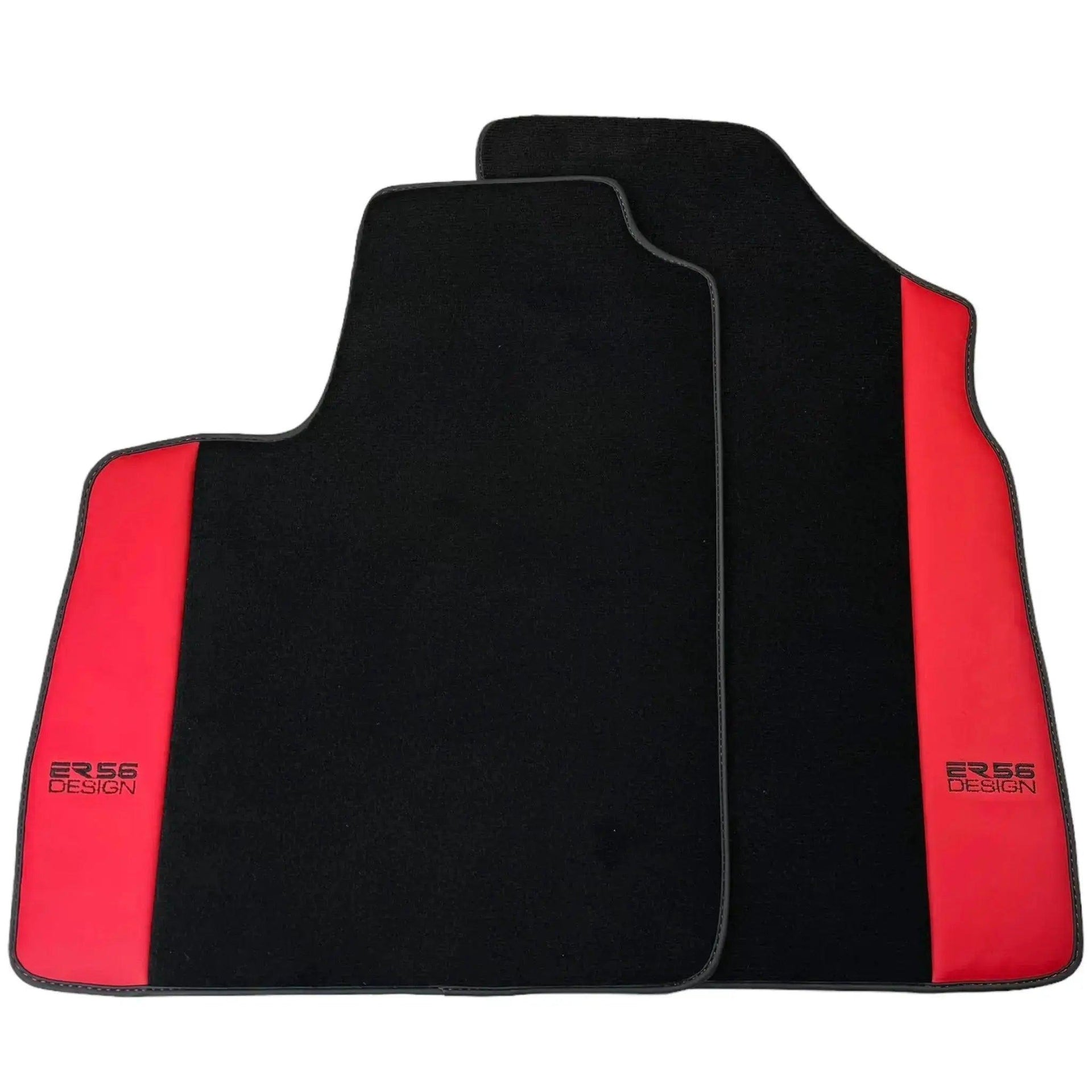 Black Floor Mats for Bentley Continental GTC (2011–2018) with Red Leather | ER56 Design - AutoWin