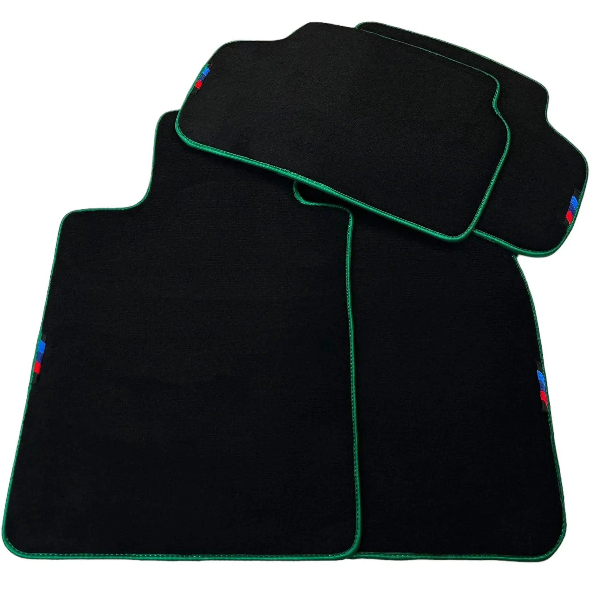 Black Floor Mats For BMW 4 Series F32 | Green Trim - AutoWin