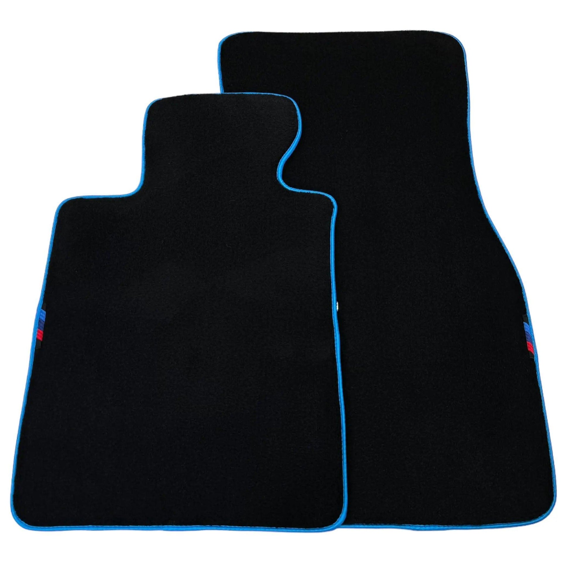 Black Floor Mats For BMW M3 G81 Touring (2022-2026) | Sky Blue Trim - AutoWin