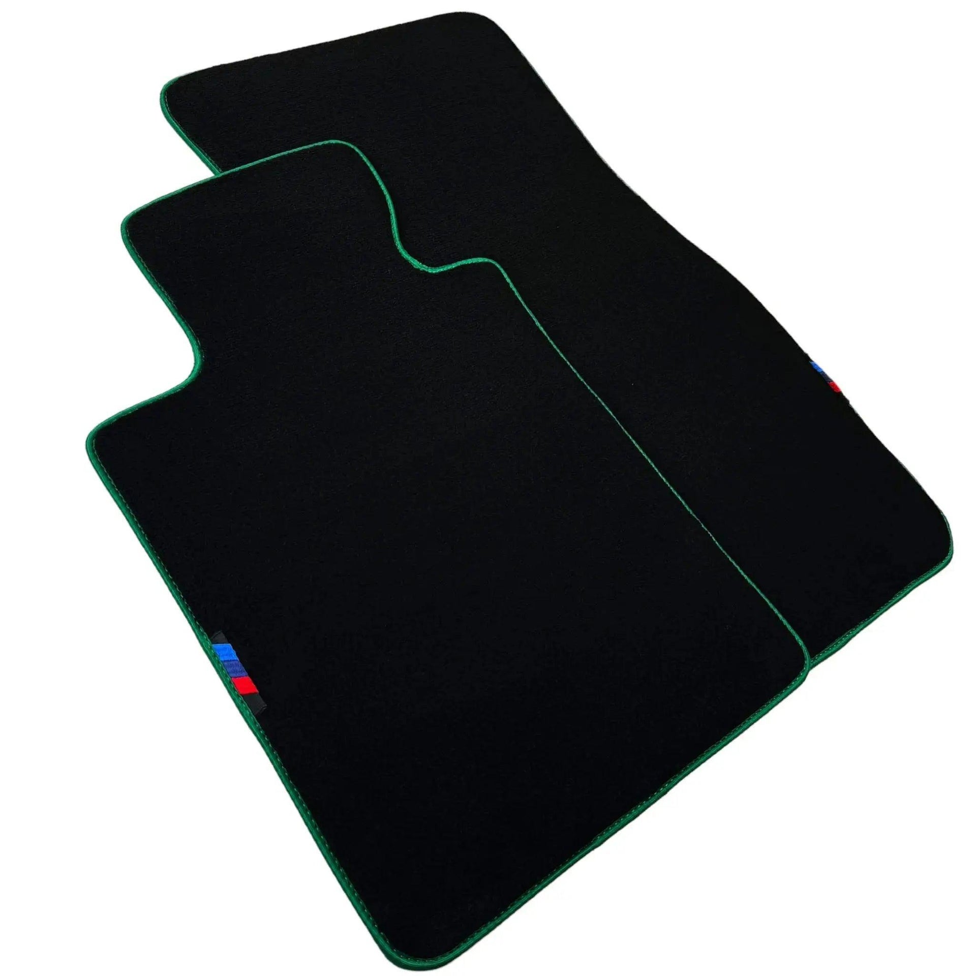 Black Floor Mats For BMW X3 Series F25 | Green Trim - AutoWin