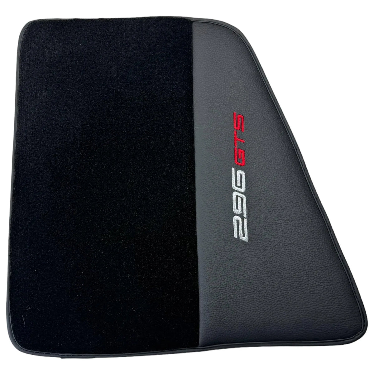 Black Floor Mats for Ferrari 296 GTS (2022-2027) with Leather - AutoWin