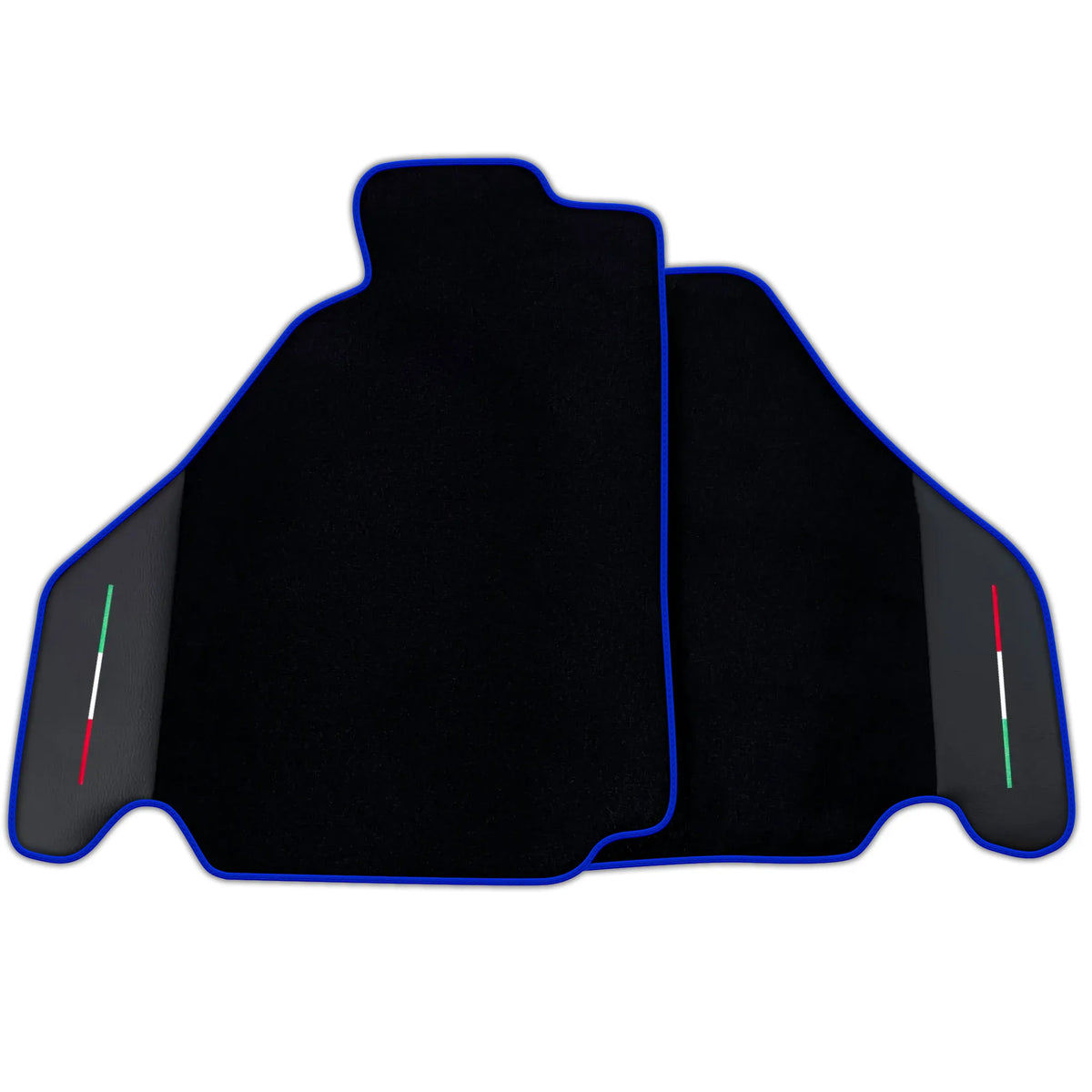 Black Floor Mats for Ferrari 360 (1999-2005) with Leather | Italian Edition