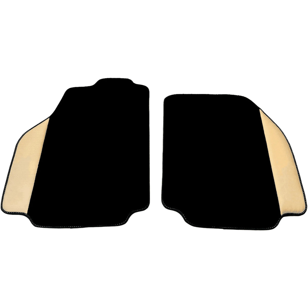 Black Floor Mats for Ferrari 458 Speciale (2012-2015) with Crema Nappa Leather