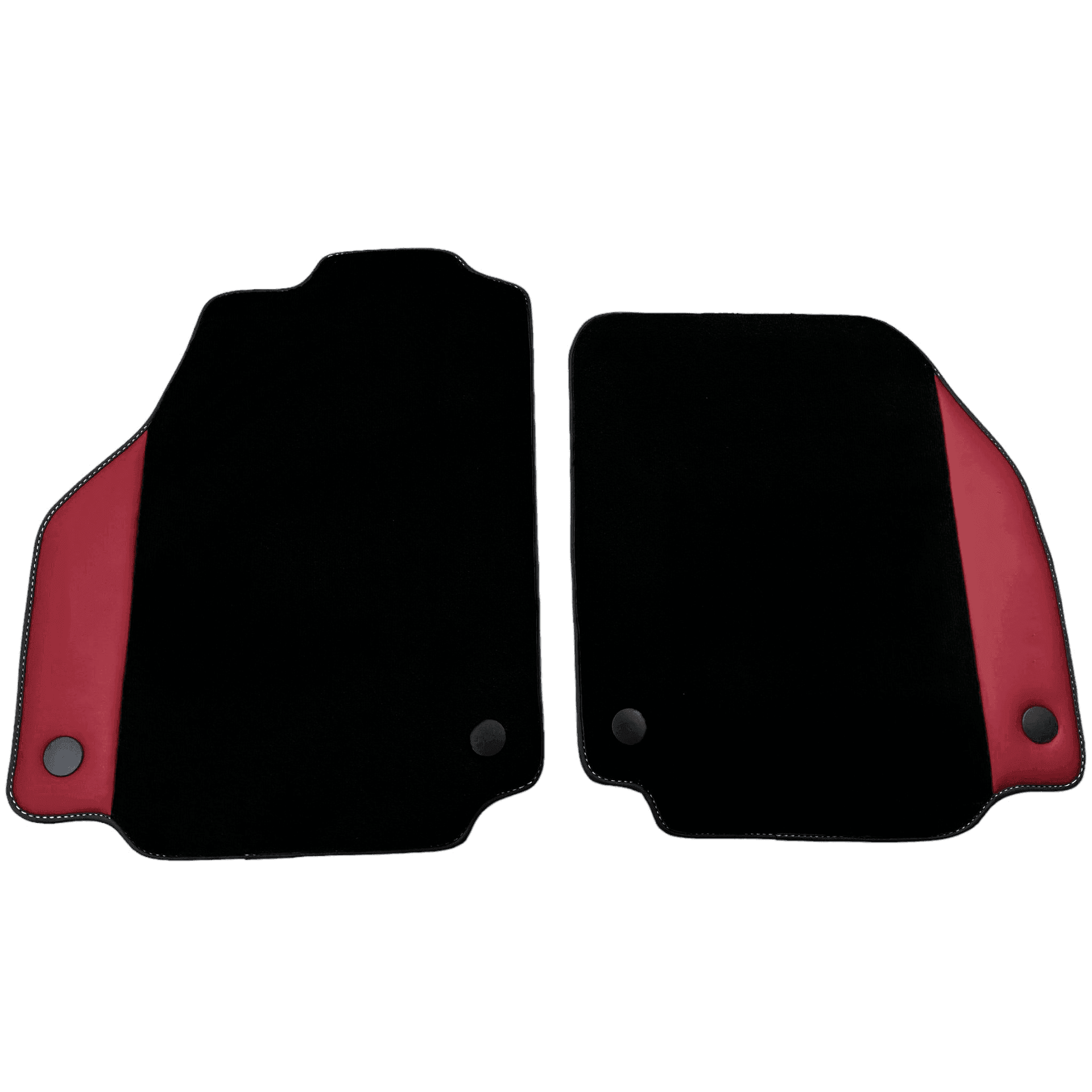 Black Floor Mats for Ferrari 488 Pista Spider (2019-2021) with Bordeaux Nappa Leather - AutoWin