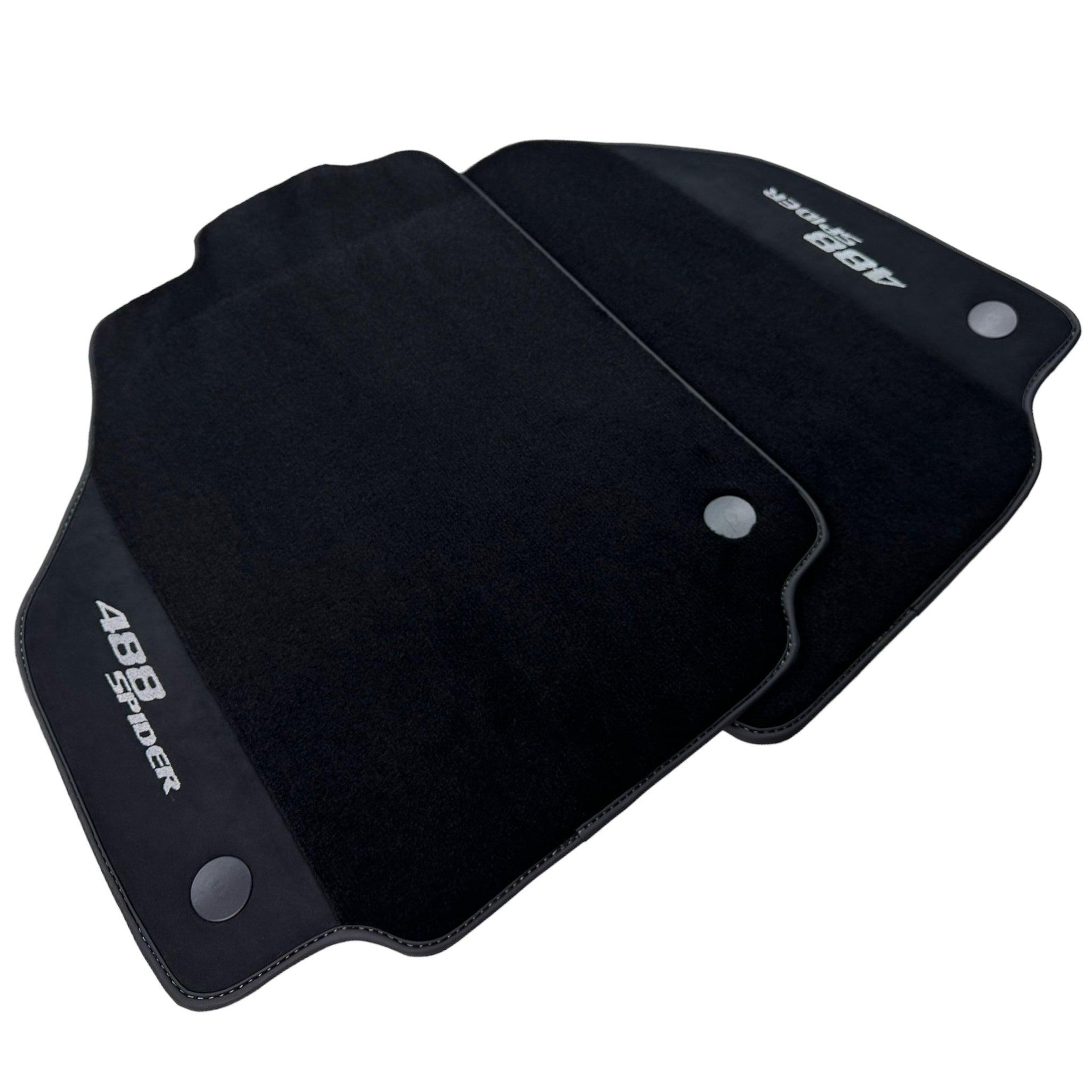 Black Floor Mats For Ferrari 488 Spider 2015-2022 - AutoWin