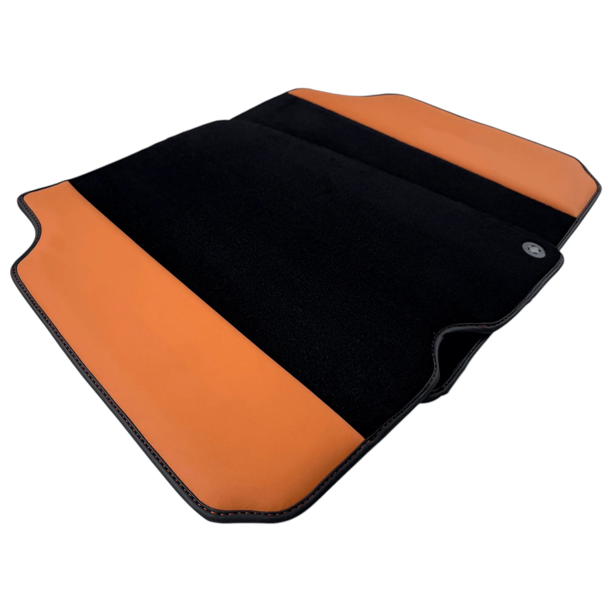 Black Floor Mats for Ferrari F12 Berlinetta (2012-2022) with Beige Tradizione Nappa Leather