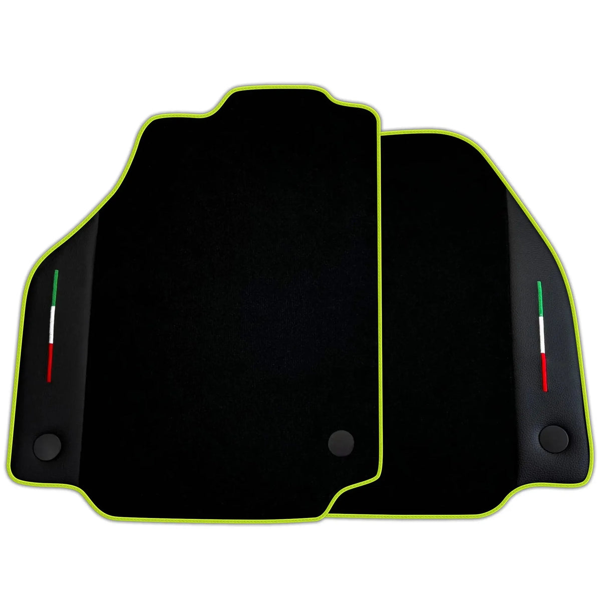 Black Floor Mats for Ferrari F8 Spider (2019-2023) with Leather | Various Trim Colors