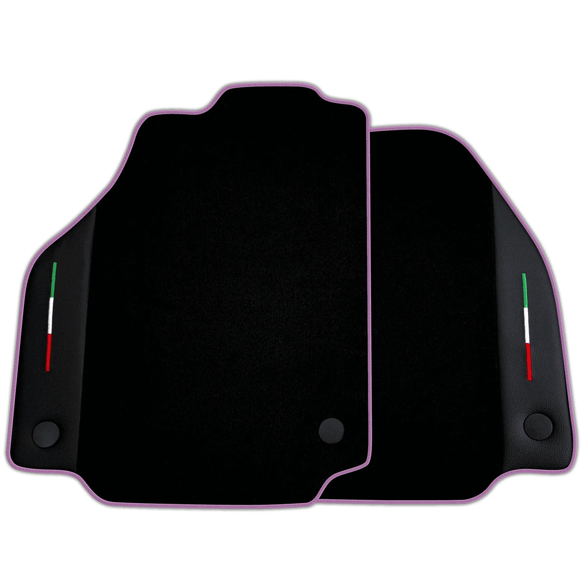 Black Floor Mats for Ferrari F8 Tributo (2019-2023) with Leather | Various Trim Colors