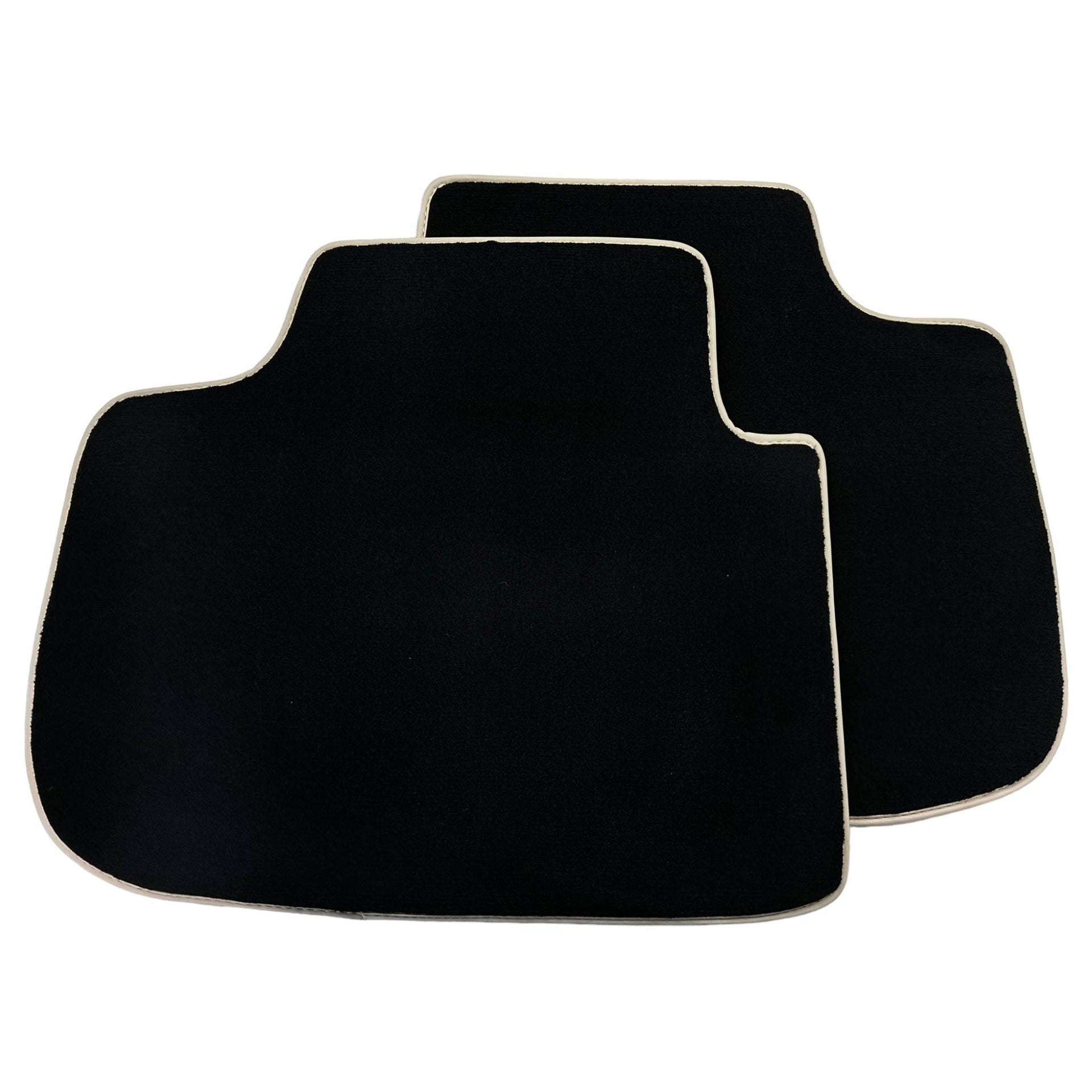 Black Floor Mats For Kia Sportage (1994-2002) ER56 Design | Beige Trim - AutoWin