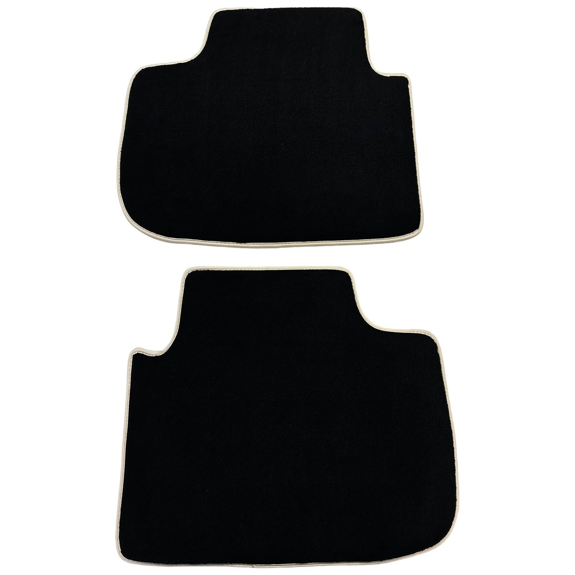 Black Floor Mats For Kia Sportage (1994-2002) with Beige Trim - AutoWin