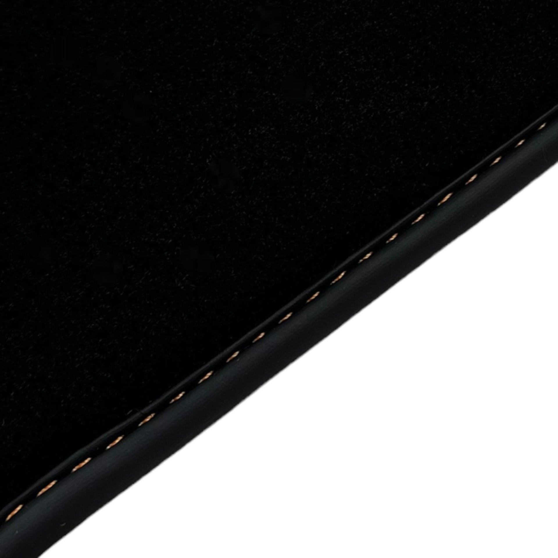 Black Floor Mats for Lamborghini Aventador with Orange (Arancia Mira) Nappa Leather - AutoWin